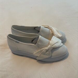 Keds Women’s white Triple Decker Bow Celebrations Slip on